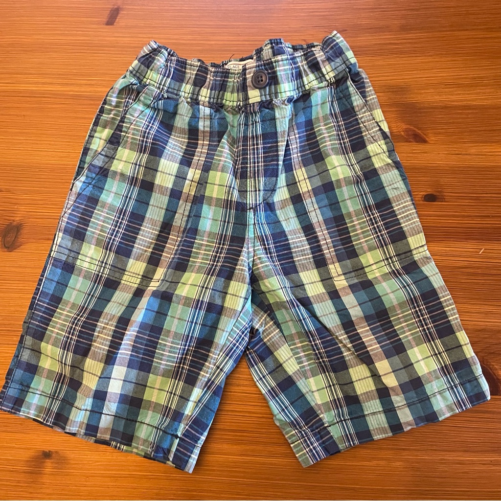 4/$13 The Children’s Place Blue & Green Plaid Shorts - Size 8